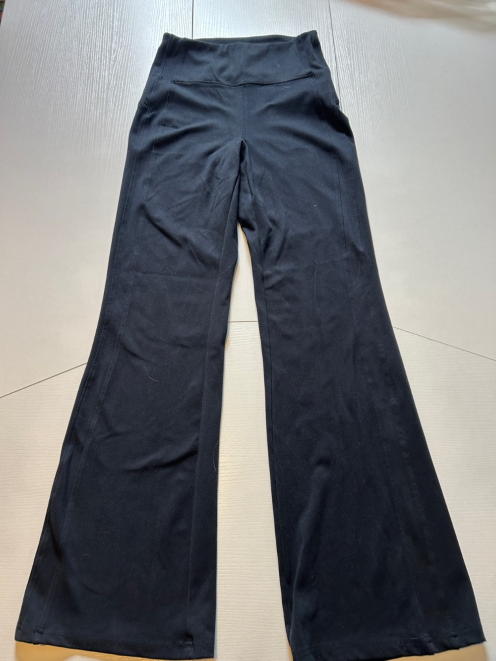 Women's Black High-Waist Flare Pants